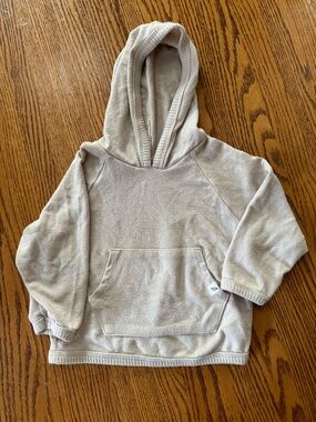 18 month Easy Peasy Baby Toddler Cozy Hooded Pullover Sweatshirt - Light Beige